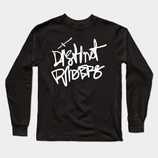 Distinct Riders – Fast Tag - white typo Long Sleeve T-Shirt